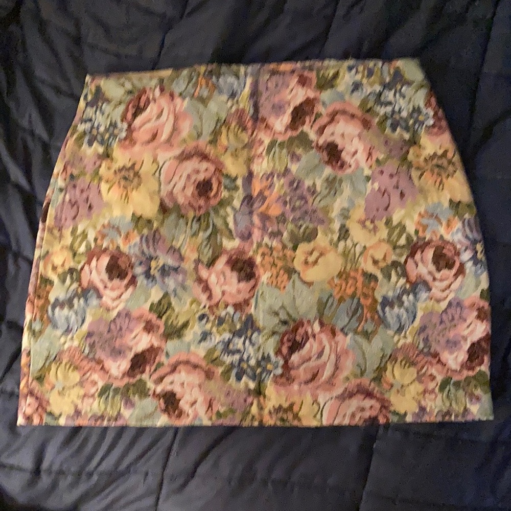 Pattered Mini Skirt
